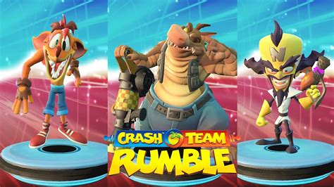 Crash Bandicoot Team Rumble Characters Emotes Battle Pass Youtube