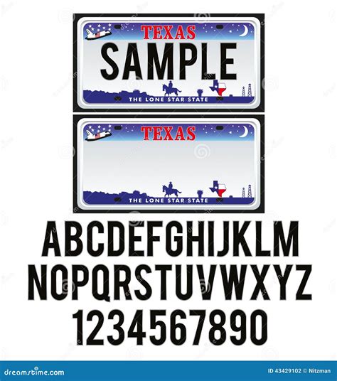 License Plate Letters Font