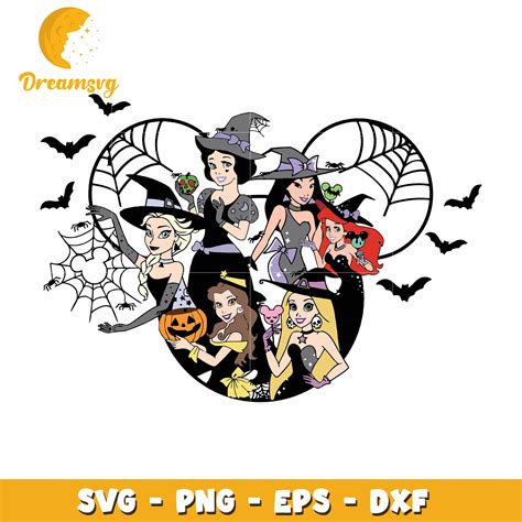 Disney Princess Halloween Svg, mickey head design svg – DreamSVG Store