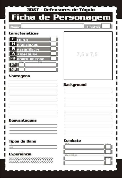 Tormenta RPG Ficha Editavel