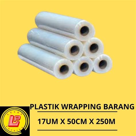 Jual Plastik Wrapping Barang Strech Film Bening Hitam Uk 50cm X 250m