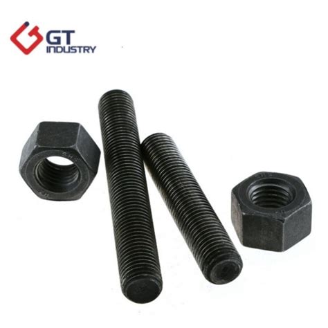 Plain Oil ASTM A193 B7 B7m Stud Bolt And Heavy Hex Nut A194 Gr 2h 2hm