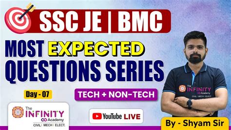 SSC JE Exam 2024 Most Expected Question Series For SSC JE BMC Useful