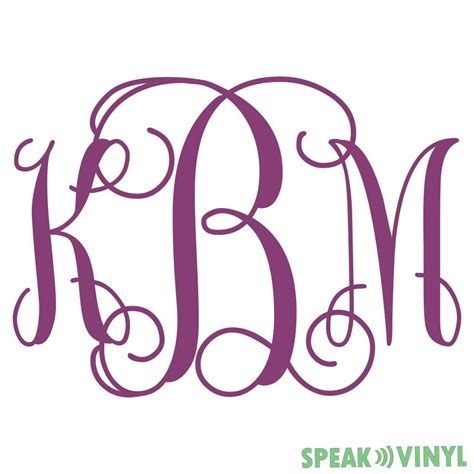 Vine Monogram Decal Vine Monogram Vinyl Sticker Custom Decal