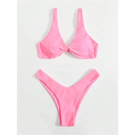 Pink 1 M ZTVitality Solid Tie Sexy Bikini 2021 Hot Sale Padded Bra
