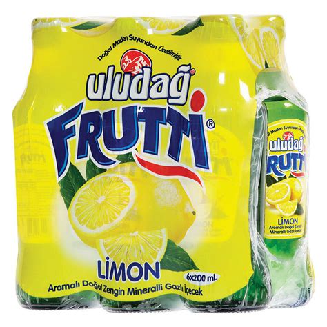 Uludağ Frutti Limon Aromalı Maden Suyu 200 ml 6 lı Paket Fiyatı Avansas