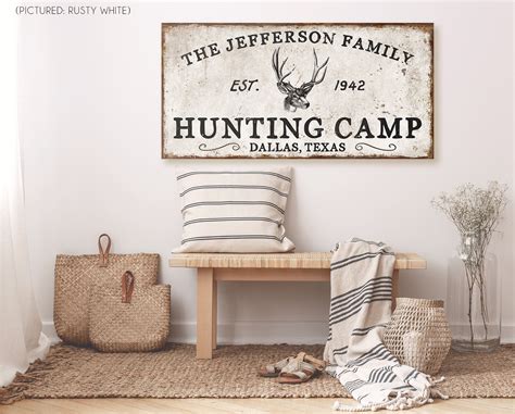 Custom Hunting Camp Sign Personalized Hunting Gifts For Dad Etsy