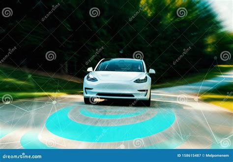 Autonomous Self Driving Car Technology Concept Stock Image - Image of ...