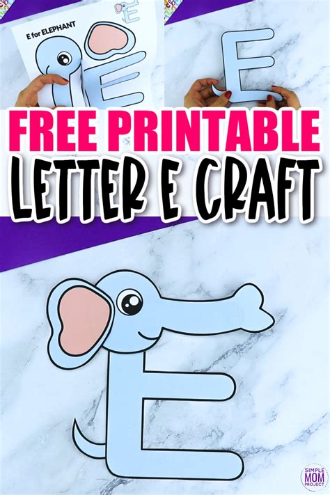 Free Printable Letter E Craft Template – Simple Mom Project