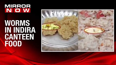 Bengaluru Worms Found In Food Served At Indira Canteen Notice Served To Contractor Youtube