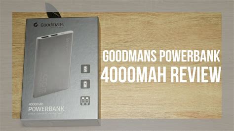 Goodmans 4000mah Powerbank Review Youtube