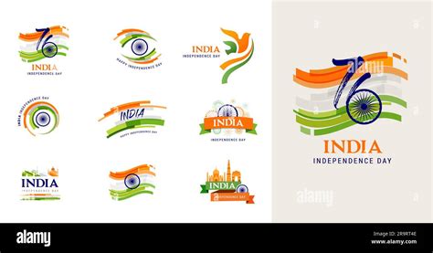 India Independence Day Banners Posters And Greeting Cards 76 Year