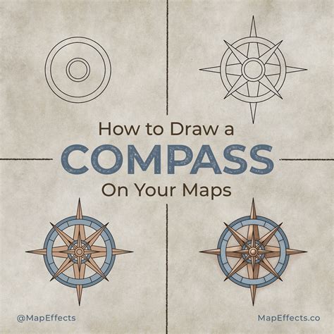 How to Draw a Compass On Your Fantasy Maps — Map Effects