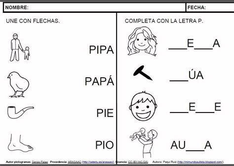 La Letra P Lecto Escritura Material De Aprendizaje Off