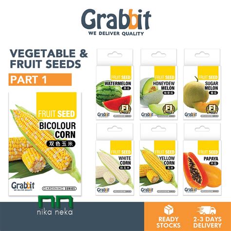 Nika Neka GRABBIT Vegetable Fruits Seed Biji Benih Sayur Buah Buahan