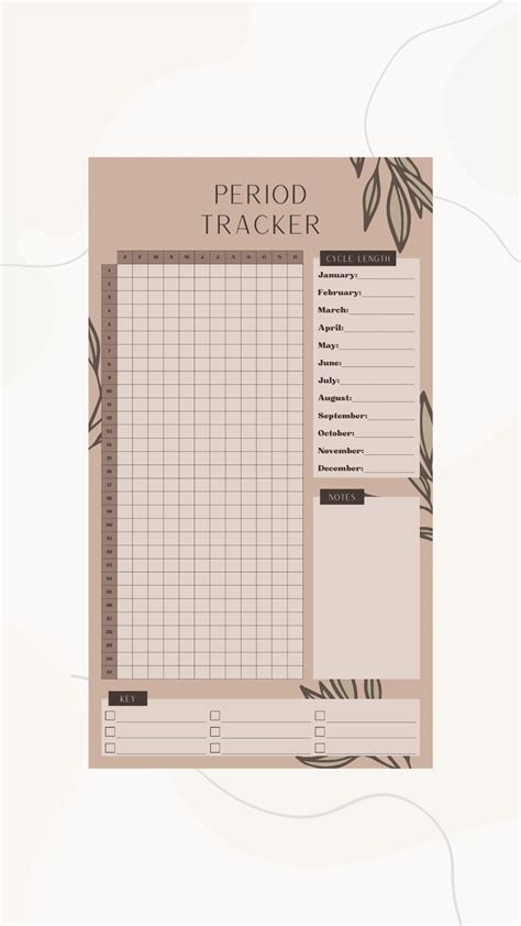 PERIOD TRACKER Period Tracker Printable Period Tracker - Etsy