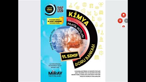 Miray Yayınları 11 Sınıf Kimya Soru Bankası İncelemesi YouTube