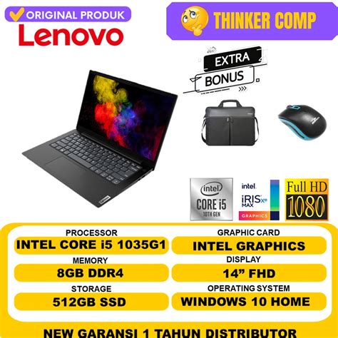 Jual Laptop Slim Lenovo Ideapad V G Itl Intel Core I Ram Gb Ssd