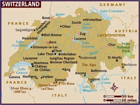 Map of SWITZERLAND Geneva - ToursMaps.com