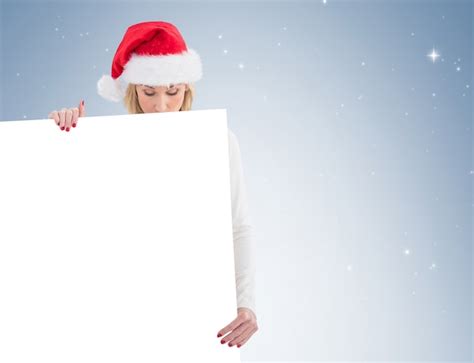 Premium Photo Festive Blonde Showing Poster