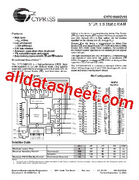 Cy C Cv Datasheet Pdf Cypress Semiconductor