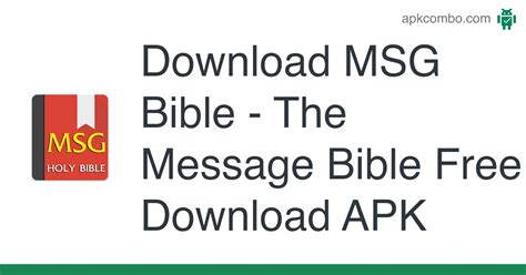 MSG Bible - The Message Bible Free Download APK (Android App) - Free ...