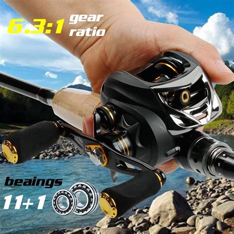 Buy Carbon Drag Baitcasting Reel Magnetic Brake Left Right Casting