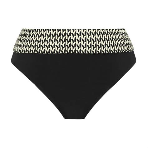 Plavky spodní díl FANTASIE SWIM KOH LIPE FOLD BIKINI BRIEF BLACK AND