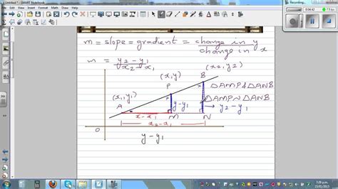 Proof Of Point Slope Or Point Point Form Of Equation Of A Line Youtube