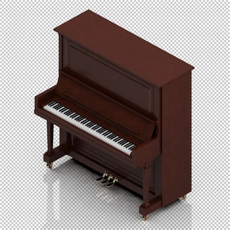 Premium Psd Isometric Classic Piano