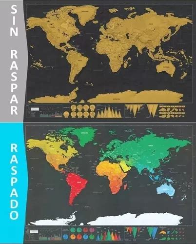 Mapa Para Raspar Mapamundi Scratch Planiferio Deluxe X Cm