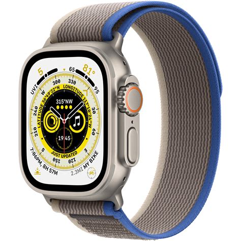 Apple Watch Ultra Gps Cellular Carcasa Titanium 49mm Bluegray Trail Loop Sm Emagro