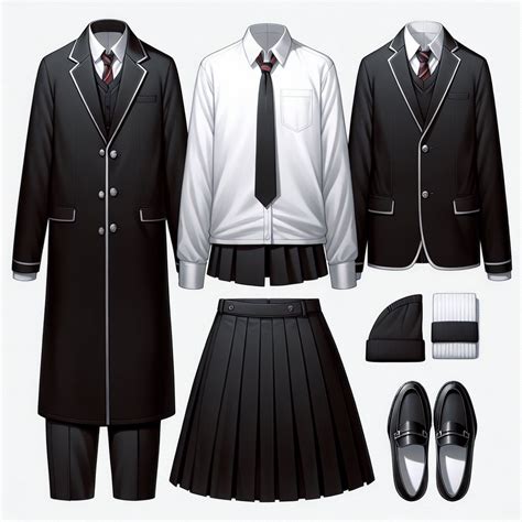 black school uniform fanart