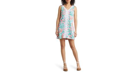 Lilly Pulitzer Ronnie Floral Sleeveless Romper In Blue Lyst