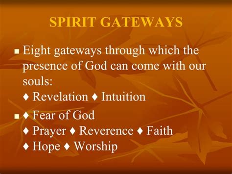 Spiritual Gates Ppt