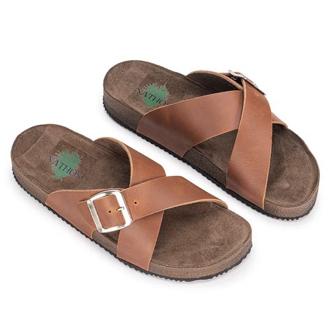 Sand Lia Feminina Papete Birken Nathos De Couro Leg Timo