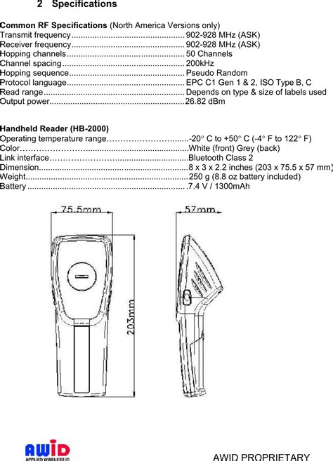 Applied Wireless Identifications Group HB2000 UHF RFID Handheld Reader