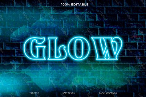 Glow Font Style Text Effect | Photoshop PREMIUM PSD File