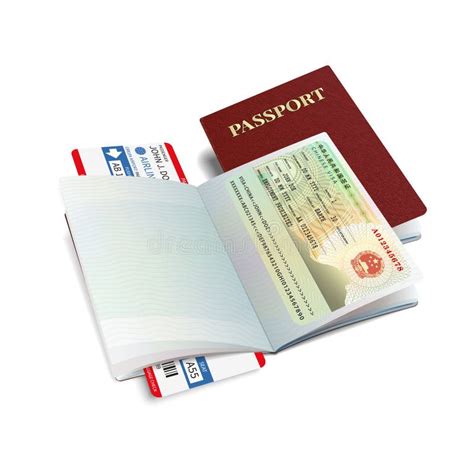 Vector Canada International Passport Visa Sticker Template In Flat