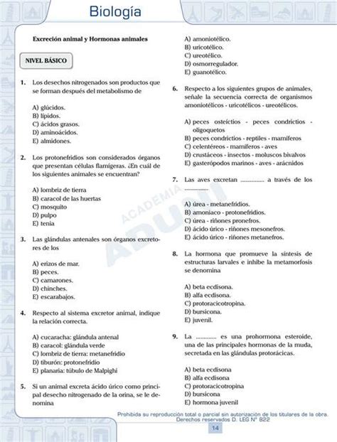 20 Excreción animal y Hormonas animales Lex Soto uDocz