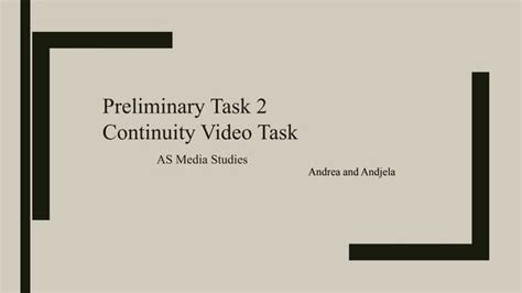 Preliminary Task Ppt