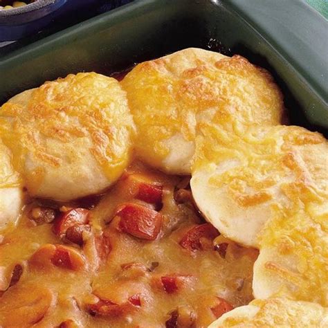 Hot Dogs 'n Beans Biscuit Casserole