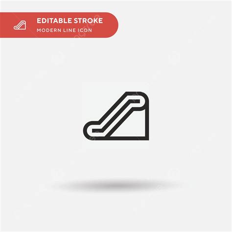 Vector Illustration Of A Simple Escalator Icondesign Template Symbol