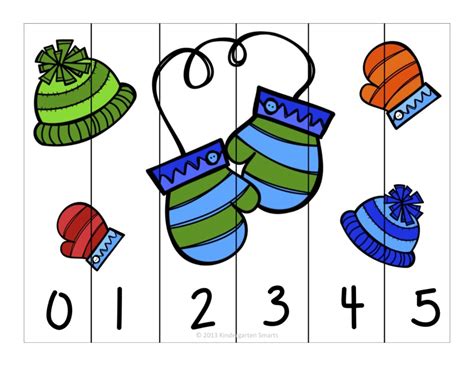 Winter Fun Counting Number Puzzles - Kindergarten Smarts