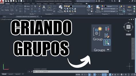 Como Criar Grupos De Elementos Autocad Youtube