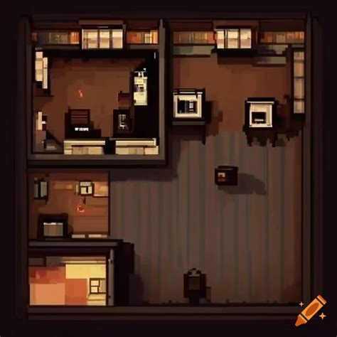 Pixel Art Of A Horror House Interior On Craiyon