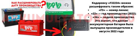 Расшифровка даты производства у АКБ