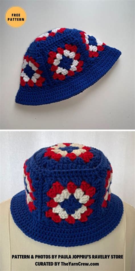 Find Out The On Trend Crochet Granny Square Bucket Hats To Make This