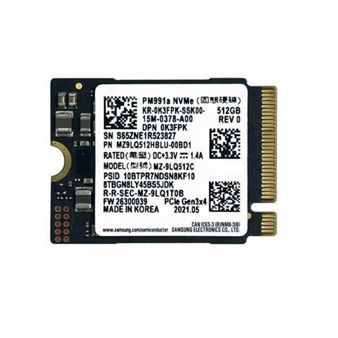 Giá Hủy Diệt Lagihitech Ổ Cứng Samsung Ssd Pm991a M2 2230 Pcie Nvme 2565121tb Used Bh 36