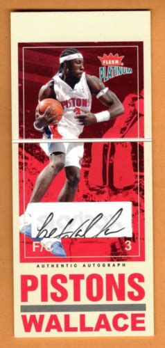 2003 Fleer Big Signs Ben Wallace Detroit Pistons Autograph 33 50